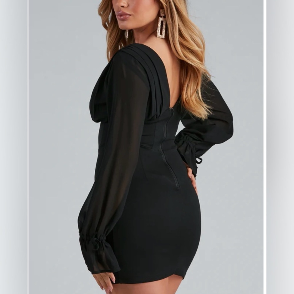 Black Bodycon Mini Dress size small - Picture 3 of 8
